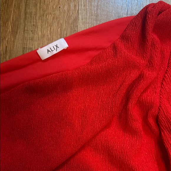 ALIX NYC Vibrant Red Textured Bodysuit - Picture 6 of 6